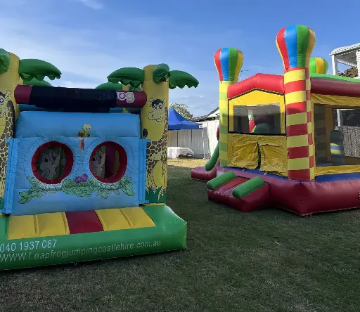 Two of our smaller backyard combos with slides